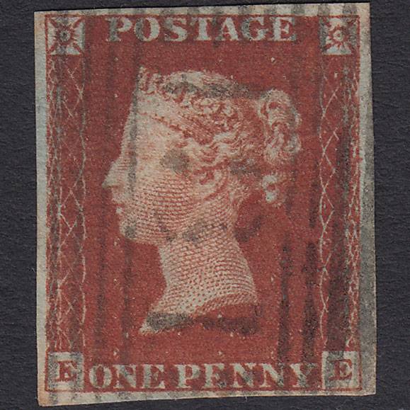 GB QV 1841 1d Deep Red-brown (Plate 51) SG10-B1(4) EE FU Edinburgh 131