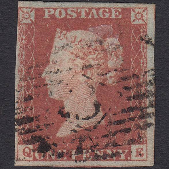 GB QV 1841 1d Red-brown (Plate 86) SG8-B1(1) QE FU