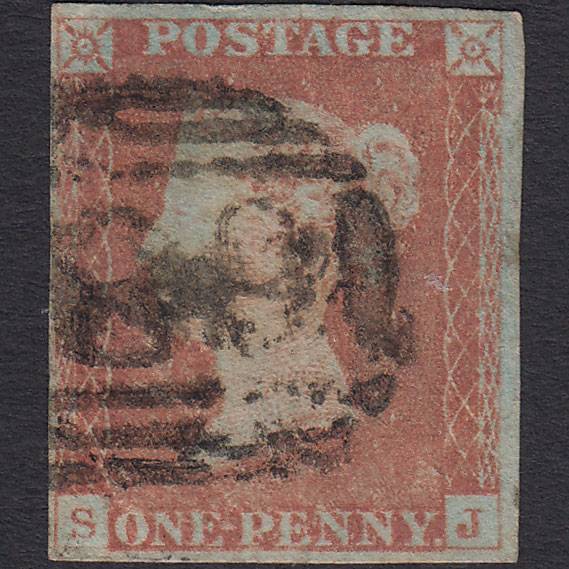 GB QV 1841 1d Red-brown (Plate 68) SG8-B1(1) SJ GU Missing Imprimatur 4M