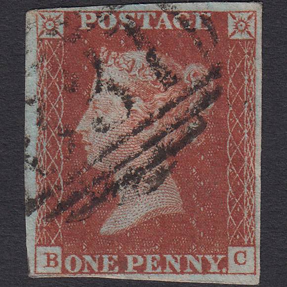 GB QV 1841 1d Red-brown (Plate 46) SG8-B1(1) BC FU 4 Margins