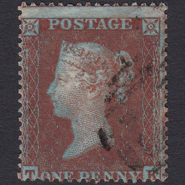 GB QV 1854 1d Plum (Plate 199) SG17-C1(4) TK GU Imprimatur Light Cancel