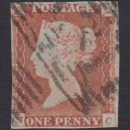 GB QV 1841 1d Pale Red-brown Pl 68 SG9-B1(3) NC FU nr 4M Edinburgh 131