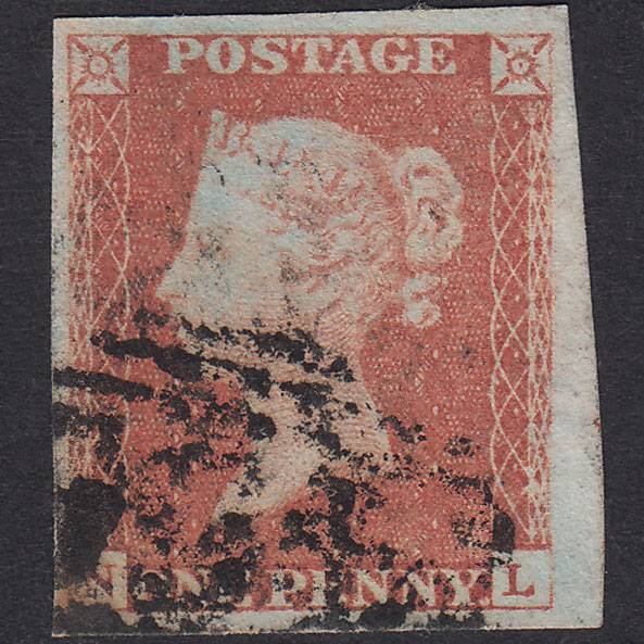 GB QV 1841 1d Plate 75 SG8-B1(1) NL FU 4 Good Margins Liverpool 466