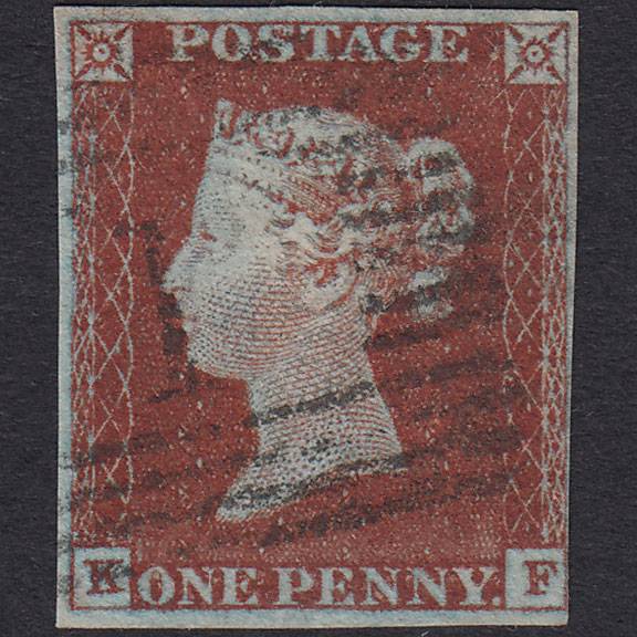 GB QV 1841 1d Deep Red-Brown Plate 49 SG10-B1(4) KF GU 4M Aberdeen 1