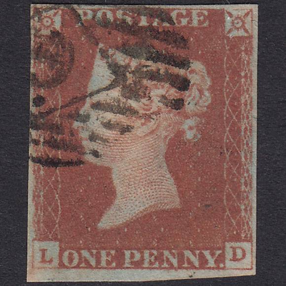 GB QV 1841 1d Plate 74 SG8-B1(1) LD GU 4M London IS 6 With Dot 6.B