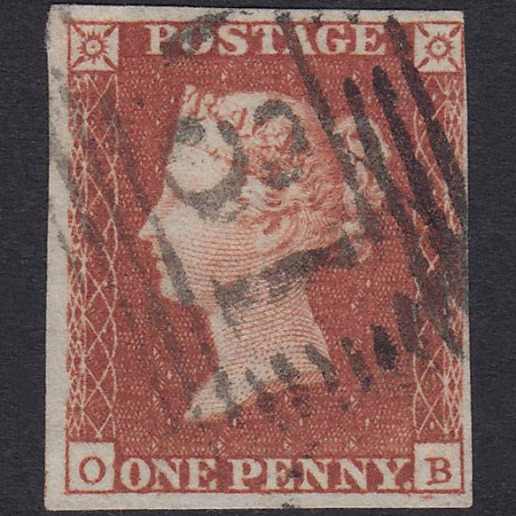 GB QV 1841 1d Plate 96 SG8-B1(1) Const Var OB FU Nr 4M Edinburgh 131