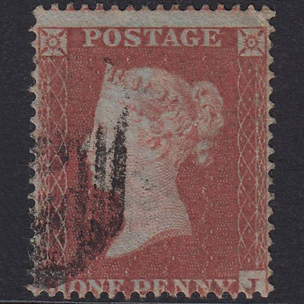 GB QV 1854 1d Red-Brown Plate 186 SG17-C1(1) HJ GU