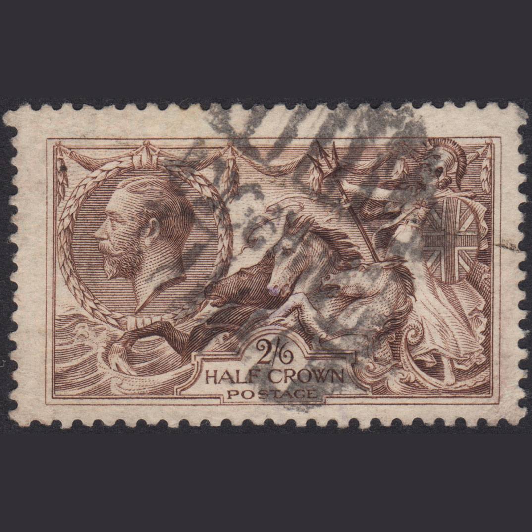 GB KG5 1918 2/6 Reddish Brown Seahorses SG415-N65(3) FU