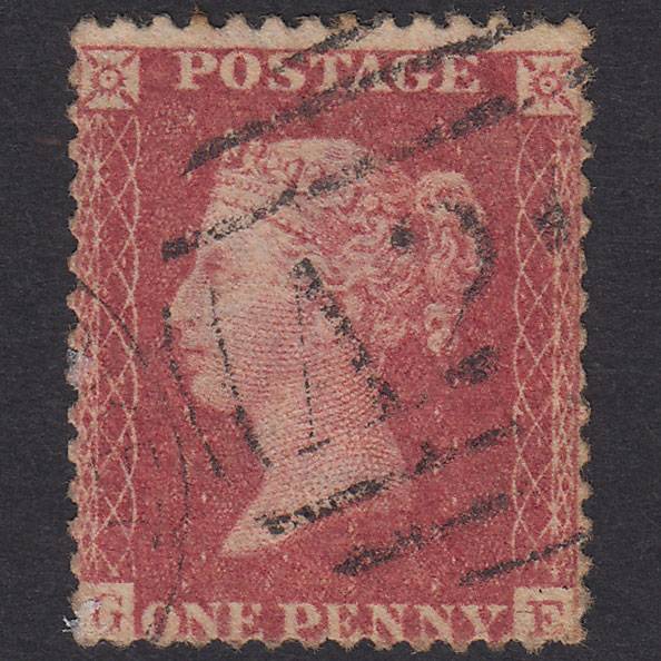 GB QV 1857 1d Rose-Red Plate 57 SG40-C10(1) GE GU Wickham Market A20