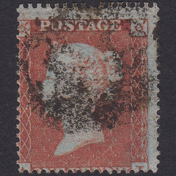 GB QV 1854 1d Red-Brown SG17-C1(1) Re-Entry A? GU
