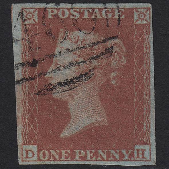GB QV 1841 1d Red-brown Pl 175 SG8-B2(1) DH FU Liverpool 466 4M Imperf
