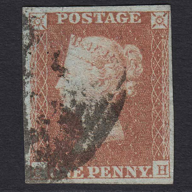 GB QV 1841 1d Red-brown (Plate 101) (SG8) 'CH' GU 4 Margins