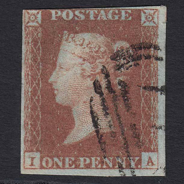 GB QV 1841 1d Red-brown (Plate 86) (SG8) 'IA' FU nr 4 Margins