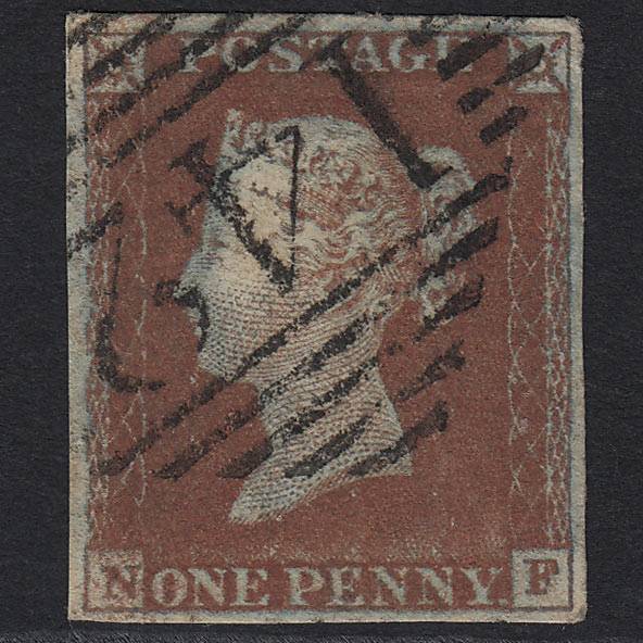 GB QV 1841 1d Red-brown (Plate 46) SG8-B1(1) NF FU Clonmel 142 4M Imperf
