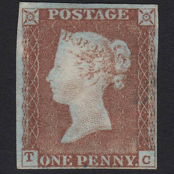 GB QV 1841 1d (Plate 72) SG8-B1(1) TC GU 4M Imperf Missing Imprimatur