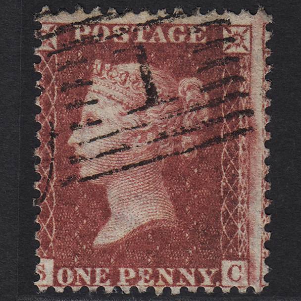 GB QV 1857 1d Deep Rose-red (Plate 47) SG41-C10(4) SC GU Aberdeen 1