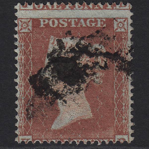 GB QV 1854 1d Red-brown (Plate 163) SG17-C1(1) KB GU Large Misperf