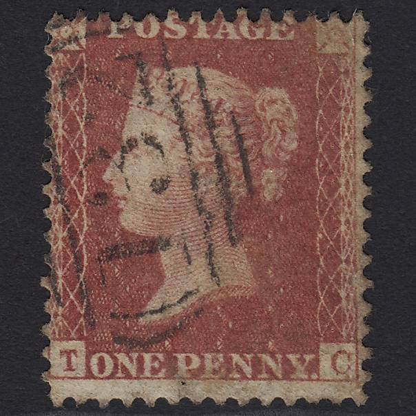 GB QV 1857 1d (Plate 48) SG40-C10(1) TC GU Brighton 132 Missing Imprimatur