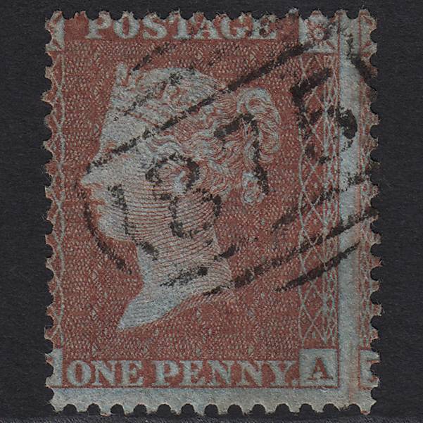 GB QV 1855 1d Red-brown C6(1) FU Whitby 875 Misperf