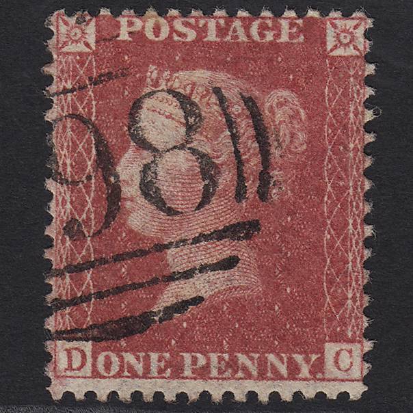 GB QV 1857 1d Rose-red (Plate 55) SG40-C10(1) DC GU