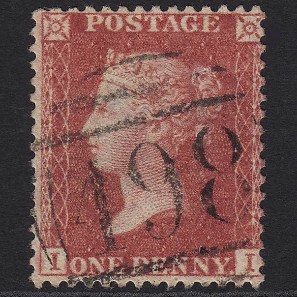 GB QV 1857 1d Rose-red SG40-C10(1) II FU Manchester 498