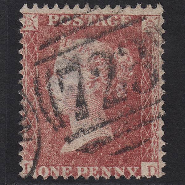 GB QV 1857 1d Rose-red (Plate 60) SG40-C10(1) LD FU Southampton 723