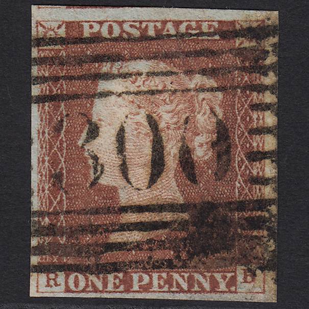 GB QV 1841 1d Red-brown Pl 70 SG8-B1(1) RB VFU ST Andrew's 300 4M Imperf