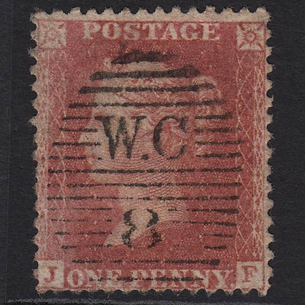 GB QV 1857 1d Rose-red (Plate 60) SG40-C10(1) JF GU London D&S WC8