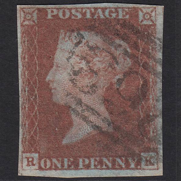 GB QV 1841 1d Red-brown (Plate 72) SG8-B1(1) RK GU 4 Margins
