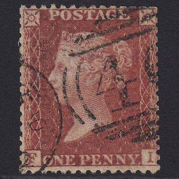 GB QV 1857 1d Deep Rose-red (Plate 36) SG41-C10(4) FI GU Banbury 46