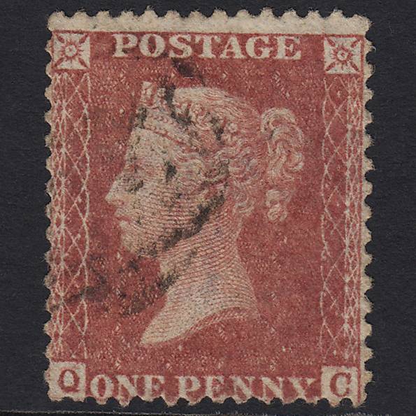 GB QV 1857 1d Rose-red (Plate 47) SG40-C10(1) QC FU Light Cancel
