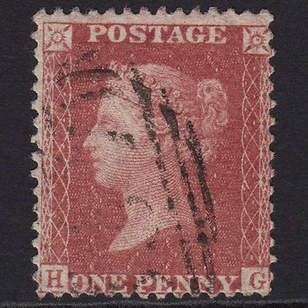 GB QV 1857 1d (Plate 55) SG40-C10(1) HG FU Missing Imprimatur Light Cancel