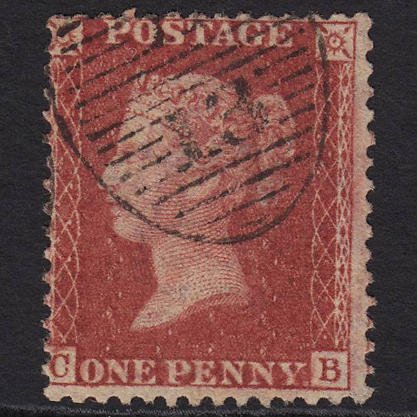 GB QV 1857 1d Deep Rose-red (Plate 60) SG41-C10(4) CB FU London D&S E13 13d3