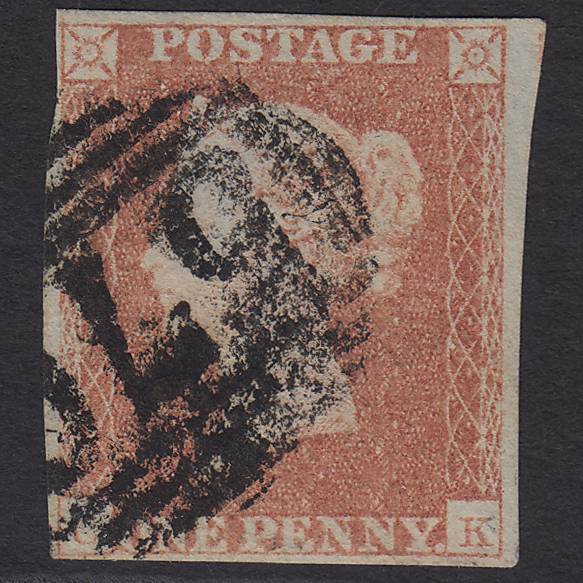 GB QV 1841 1d Red-brown Pl 101 SG8-B1(1) CK GU 4 Margins Northampton 570