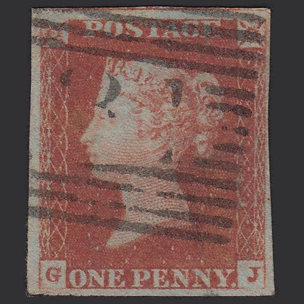 GB QV 1841 1d Red-brown Pl 81 SG8-B1(1) GJ FU 4M Imperf Edinburgh 131