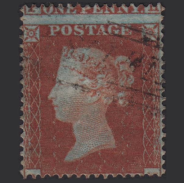 GB QV 1854 1d (Plate 189) SG17-C1(1) QH GU Scots Local Cancel Large Misperf
