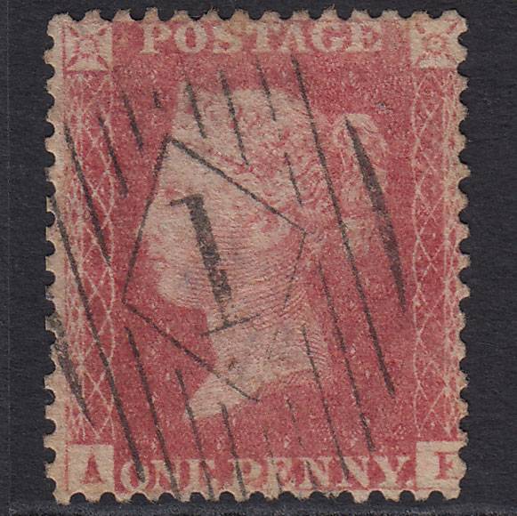 GB QV 1857 1d (Plate 61) SG40-C10(1) AE GU Miss Imp Charles Rideout No.1