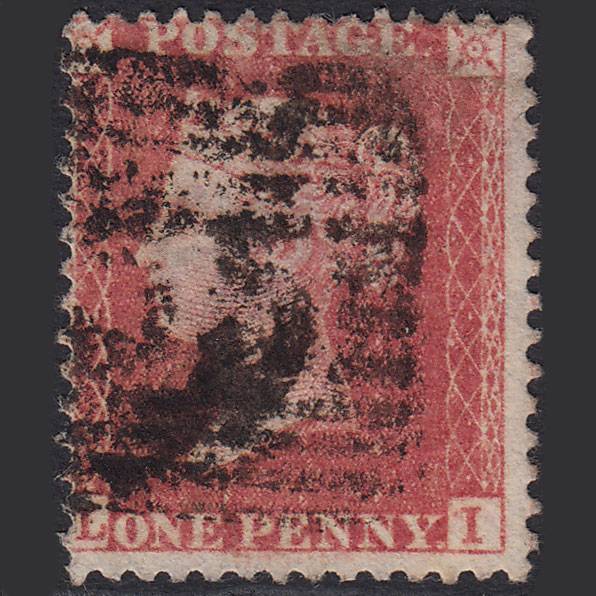 GB QV 1857 1d Rose-red (Plate 37) SG40-C10(1) LI GU Scotland