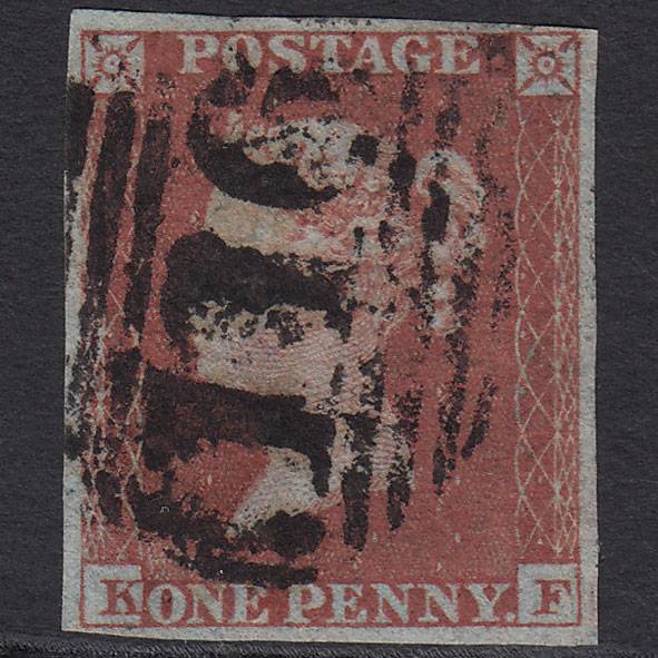 GB QV 1841 1d Red-brown (Plate 169) SG8-B2(1) KF FU 4 Margins Brecon 116
