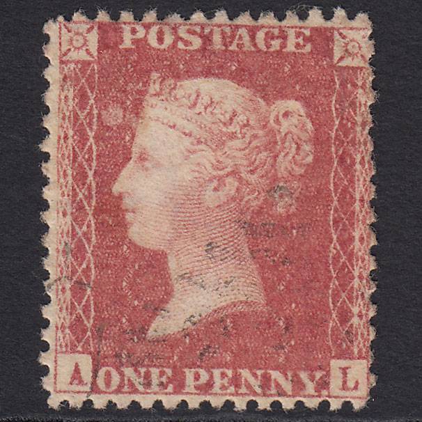 GB QV 1857 1d (Plate 60) SG40-C10(1) AL GU Missing Imprimatur Light Cancel