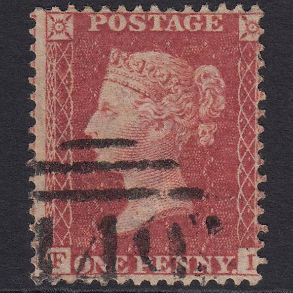 GB QV 1857 1d Rose-red (Plate 36) SG40-C10(1) FL FU Leicester 449 Misperf