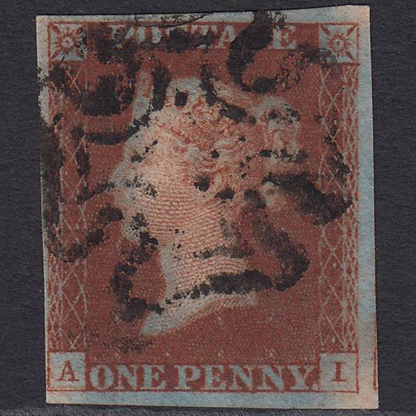 GB QV 1841 1d (Plate 19) SG8a-B1(2) GUideline AI FU Missing Imprimatur MX