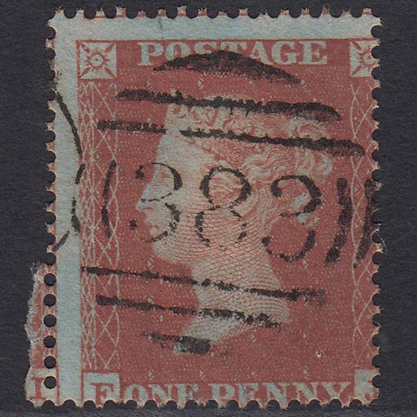 GB QV 1854 1d Red-brown (Plate 180) SG17-C1(1) FJ FU Hull 383 Spoon