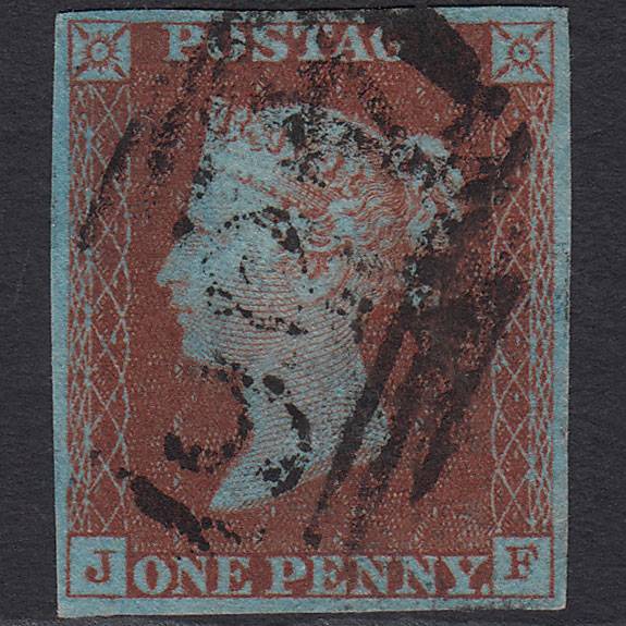 GB QV 1841 1d Very Blued (Plate 45) SG8a-B1(2) JF FU 4M Superb Colour