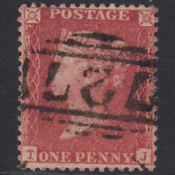 GB QV 1857 1d Rose-red (Plate 55) SG40-C10(1) TJ FU Spalding 727 Well Centred