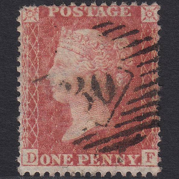 GB QV 1857 1d Rose-red (Plate 27) SG40-C10(1) DF GU London IS 30