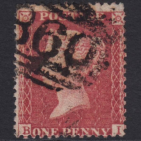 GB QV 1857 1d Deep Rose-red (Plate 45) SG41-C10(4) BI GU Wellington 860