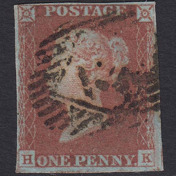 GB QV 1841 1d Very Blued (Plate 69) SG8a-B1(2) HK GU 4M London IS Cancel