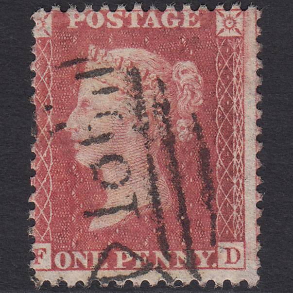 GB QV 1857 1d Rose-red (Plate 33) SG40-C10(1) FD FU Dublin 186 Spoon