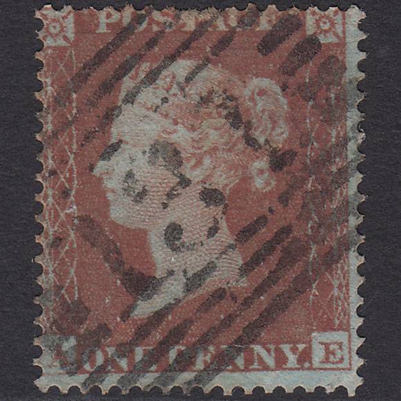 GB QV 1854 1d Red-brown (Plate 191) SG17-C1(1) AE GU Edinburgh 131